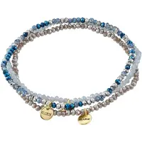 Pilgrim Pulsera 'Indigo' azul / oro / blanco