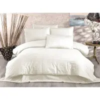 L'essentiel Maison L'Essentiel, Juego de ropa de cama para el hogar, modelo Lilyum - WTN7210, color crema, incluye funda de edredón, 100% satén de algodón