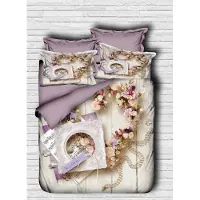 L'essentiel Maison L'Essentiel, Juego de ropa de cama para el hogar, modelo PRL6122, color lila. Incluye: funda de edredón y fundas de almohada. Material: 100% microfibra de poliéster