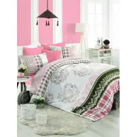 L'essentiel Maison L'Essentiel, juego de ropa de cama para el hogar, modelo PRL2285, color rosa, funda de edredón, 100% algodón reforzado