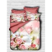 L'essentiel Maison L'Essentiel, Juego de ropa de cama para el hogar, modelo PRL1221, color rosa. Incluye: funda de edredón, parte superior del edredón y funda de almohada. Material: 100% microfibra de poliéster