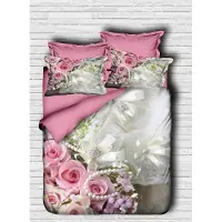 L'essentiel Maison L'Essentiel, Juego de ropa de cama para el hogar, modelo PRL1206, color rosa. Incluye: funda de edredón y fundas de almohada. Material: 100% microfibra de poliéster