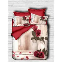 L'essentiel Maison L'Essentiel, Juego de ropa de cama, modelo PRL6121, color rojo. Incluye: funda de edredón, parte superior del edredón y fundas de almohada. Material: 100% microfibra de poliéster