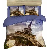 L'essentiel Maison L'Essentiel, Juego de ropa de cama, modelo PRL6124, color azul. Incluye: funda de edredón y fundas de almohada. Material: 100% microfibra de poliéster