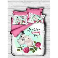 L'essentiel Maison L'Essentiel, Juego de ropa de cama para el hogar, modelo PRL1231, color rosa. Incluye: funda de edredón y fundas de almohada. Material: 100% microfibra de poliéster