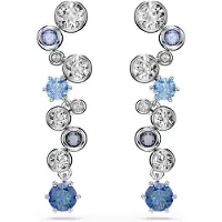 Swarovski Pendientes 'Constella' navy / azul claro / plata