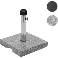 Mendler Soporte para paraguas HWC-F92, soporte para paraguas, granito, forma rectangular, color gris, peso aproximado: 23 kg