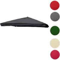 Mendler Funda de repuesto para toldo de lujo HWC-A96 con solapa, funda para parasol, 3x3 metros (diámetro 4,24 metros), poliéster, color gris antracita