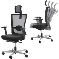 Mendler Silla de oficina MERRYFAIR Forte, silla de escritorio, con función deslizante, diseño ergonómico, color , con reposacabezas