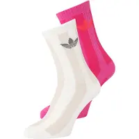 Adidas Calcetines Striped Crew Socks 2 Pairs mujer - Blanco - L