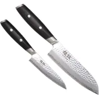 Yaxell Tsuchimon 36750, Juego de regalo de 2 piezas de cuchillo santoku y universal
