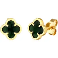 Elli Pendientes oro / verde