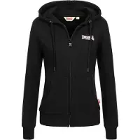 Lonsdale Sudadera con cremallera 'CALDER VALE' negro / blanco