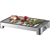 WMF Parrilla de mesa Lono, superficie plana y con rejilla, modelo 0415340011, número de artículo 330020, código de barras 4211129131261
