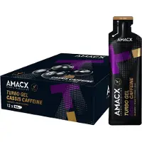 Amacx Caja De Geles Energéticos Turbo Cassis + Cafeína 60ml 12 Unidades