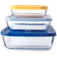 Ibili Set De Recipientes Cuadrados Ecológicos 3 Unidades