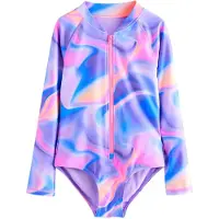 Next Traje de baño azul oscuro / lila / rosa claro