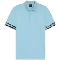 BOSS para hombre. 50544448 Polo Zone azul (M), Casual, Algodón, Manga corta, outlet 2026.