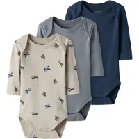 Name it Pijama entero/body beige / navy / gris humo