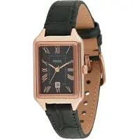 Fossil Reloj analógico 'RAQUEL' oro rosa / verde oscuro