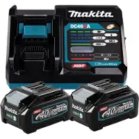 Makita Power Source Kit 40 V máx. ( 191L76-1 ) con 2x BL 4025 batería 2,5 Ah + DC 40 RA cargador rápido XGT LXT