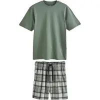 Next Pijama corto beige / oliva / negro