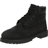Timberland unisex para niños. TB1127070011 Botas 6 Inch Premium negro (34), Piel, Plano, Cordones, Casual, moda infantil, outlet