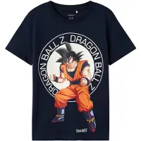 Name it Camiseta 'NKMjes Dragon' navy / antracita / naranja / blanco