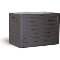 Prosperplast Caja de jardín Prosperplast WOODEBOX, color marrón, 190 litros