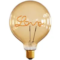Creative Cables Bombilla Led De Filamento Esférico Cbl700232 Love G125 E27 5w 250 Lumens 2000k