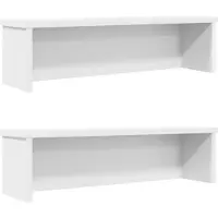 vidaXL Estanterías apilables para cocina, 2 unidades, color blanco, 60x15x16 cm