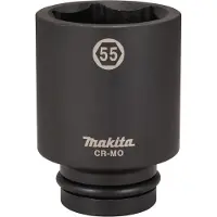 Makita Llave de impacto de 1 pulgada, cuadrada, de 55 x 108 mm, de longitud estándar