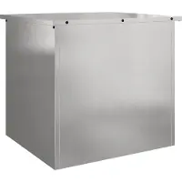 vidaXL Caja de almacenamiento para jardín, acero galvanizado, 55 x 50,5 x 50 cm, 117 litros