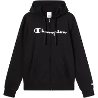 Champion Sudadera con cremallera negro / blanco