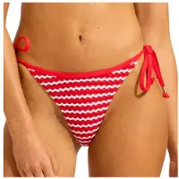 Seafolly - Women's Mesh Effect Tie Side Rio Pant - Parte inferior de bikini size 34, rojo/fucsia