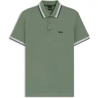 BOSS para hombre. 50469055 Polo Paddy verde (L), Casual, Algodón, Manga corta, outlet 2026.