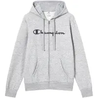 Champion Sudadera con cremallera gris / negro
