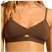 Seafolly - Women's Collective Hybrid Bralette - Parte superior de bikini size 18, naranja