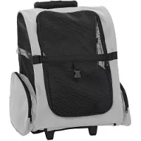 Yiwydaa Carrito para mascotas , 3 en 1, color gris, 48x32x(57-106) cm, fabricado en tela Oxford
