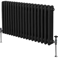Monster Calentador tradicional de 3 columnas - 600 x 832 mm - Color negro