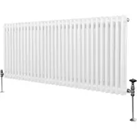 MonsterShop Calentador tradicional de dos columnas - 600 x 1462 mm - Blanco