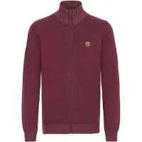 INDICODE JEANS Cárdigan 'Andy' marrón / rojo vino
