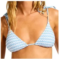 Seafolly - Women's Mesh Effect Slide Tri - Parte superior de bikini size 36, naranja