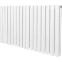 Monster Radiador tubular ovalado - 600 mm x 1020 mm - Blanco