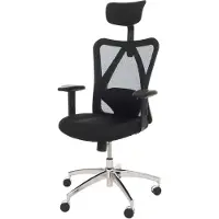 Mendler Silla de oficina HWC-O64, silla de escritorio, ergonómica, con soporte lumbar ajustable y reposabrazos, color