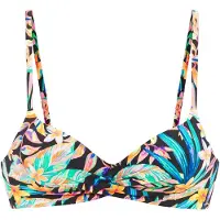 Sunseeker Top de bikini azul / azafrán / lila / negro