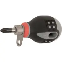Bahco Destornillador Stubby Ergo Para Tornillos Phillips Con Cuello De Seguridad Ph2x25 Mm