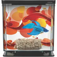 Aqua Marina Acuario marino, kit para peces Betta, 2 litros, estilo Art Deco