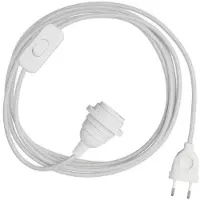 Creative Cables Pantalla Snakebis E14-juego De Cables Con Portalámparas. Cable De Tela De Color Y Enchufe De 2 Clavijas 1.8 M