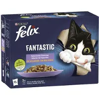 Purina Felix Fantastic 12x85g Comida Para Gatos Salmón Con Atún Y Ternera 6 Unidades